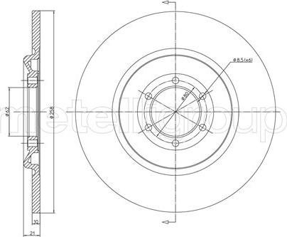 Metelli 23-0325 - Тормозной диск avtokuzovplus.com.ua