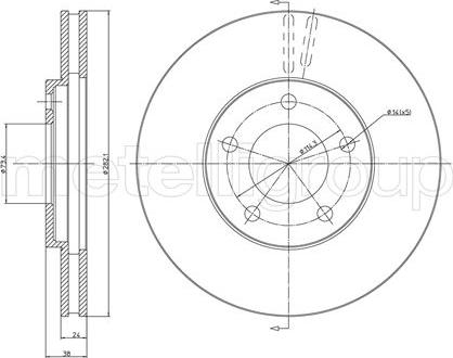 Metelli 23-0331 - Тормозной диск avtokuzovplus.com.ua