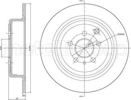 Metelli 23-0337 - Тормозной диск avtokuzovplus.com.ua