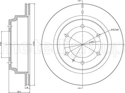 Metelli 23-0511 - Тормозной диск avtokuzovplus.com.ua