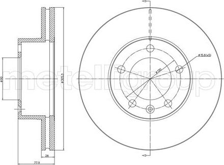 Metelli 23-0532C - Тормозной диск avtokuzovplus.com.ua