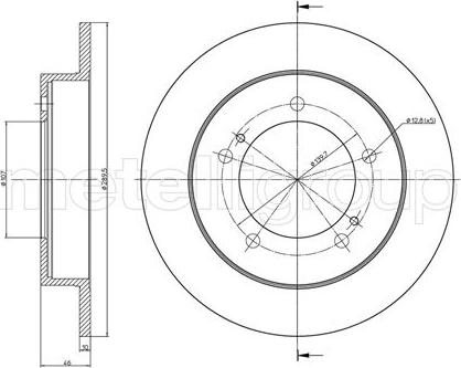 Metelli 23-0590 - Тормозной диск avtokuzovplus.com.ua