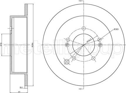 Metelli 23-0592C - Тормозной диск avtokuzovplus.com.ua