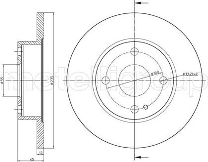 Metelli 23-0620 - Тормозной диск avtokuzovplus.com.ua