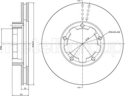 Metelli 23-0632 - Тормозной диск avtokuzovplus.com.ua