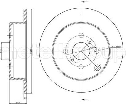 Metelli 23-0636 - Тормозной диск avtokuzovplus.com.ua