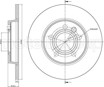 Metelli 23-0657 - Тормозной диск avtokuzovplus.com.ua