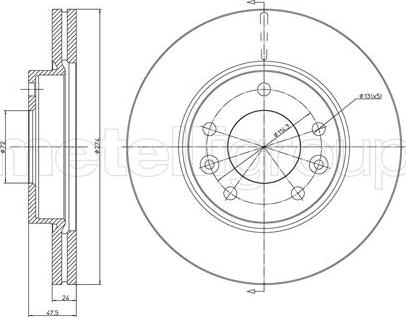 Metelli 23-0694 - Тормозной диск avtokuzovplus.com.ua