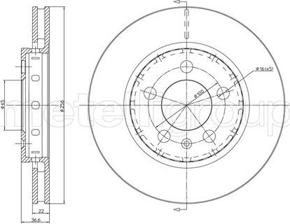 Metelli 23-0695C - Тормозной диск avtokuzovplus.com.ua