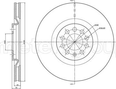 Metelli 23-0706C - Тормозной диск avtokuzovplus.com.ua