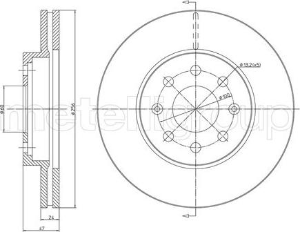 Metelli 23-0718 - Тормозной диск autodnr.net