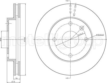 Metelli 23-0719 - Тормозной диск avtokuzovplus.com.ua