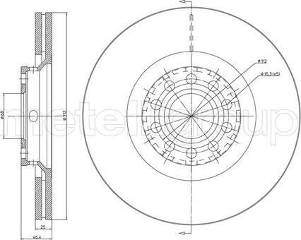 Metelli 23-0726C - Тормозной диск avtokuzovplus.com.ua