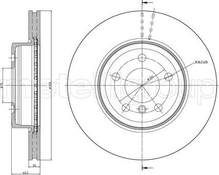 Triscan 92-232550 - Тормозной диск avtokuzovplus.com.ua