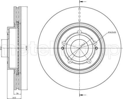 Metelli 23-0772C - Тормозной диск avtokuzovplus.com.ua