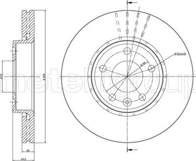 Metelli 23-0798 - Тормозной диск avtokuzovplus.com.ua