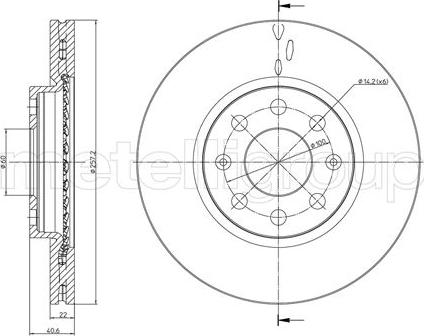 Metelli 23-0835C - Тормозной диск avtokuzovplus.com.ua