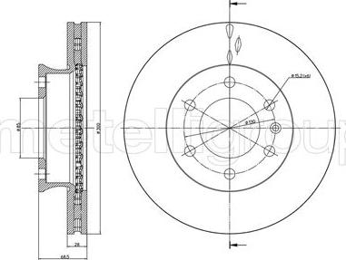 Metelli 23-0881 - Тормозной диск avtokuzovplus.com.ua