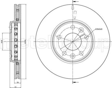 Metelli 23-0942C - Тормозной диск avtokuzovplus.com.ua