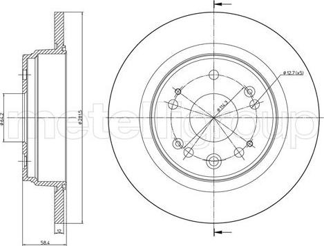 Metelli 23-0956C - Тормозной диск avtokuzovplus.com.ua