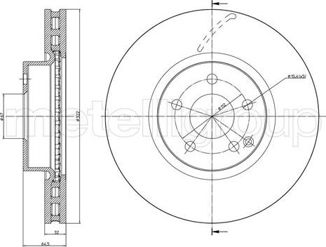 Metelli 23-1026C - Тормозной диск avtokuzovplus.com.ua