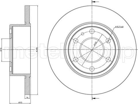 Metelli 23-1038C - Тормозной диск avtokuzovplus.com.ua