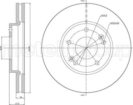 Metelli 23-1053C - Тормозной диск avtokuzovplus.com.ua