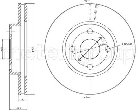 Metelli 23-1056C - Тормозной диск avtokuzovplus.com.ua