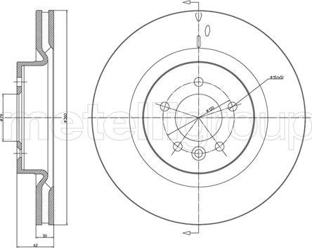 Metelli 23-1067C - Тормозной диск avtokuzovplus.com.ua