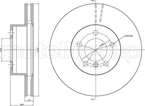 Metelli 23-1068C - Тормозной диск avtokuzovplus.com.ua