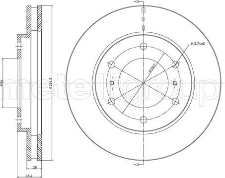 Metelli 23-1076C - Тормозной диск avtokuzovplus.com.ua