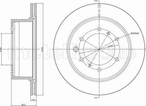 Metelli 23-1129C - Тормозной диск avtokuzovplus.com.ua