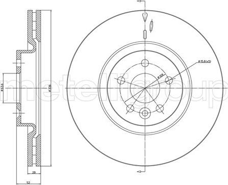 Metelli 23-1182C - Тормозной диск avtokuzovplus.com.ua