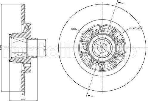 Metelli 23-1196 - Тормозной диск avtokuzovplus.com.ua