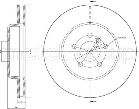 Metelli 23-1268C - Тормозной диск avtokuzovplus.com.ua