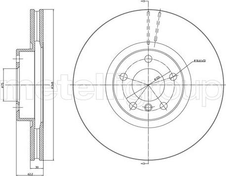 Metelli 23-1326C - Тормозной диск avtokuzovplus.com.ua