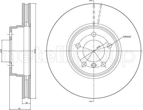 Metelli 23-1357C - Тормозной диск avtokuzovplus.com.ua