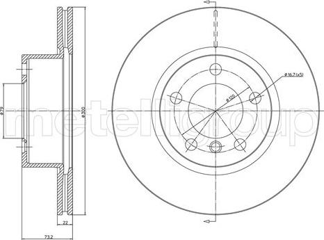 Metelli 23-1367C - Тормозной диск avtokuzovplus.com.ua