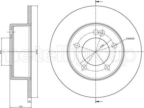 Metelli 23-1386C - Тормозной диск avtokuzovplus.com.ua