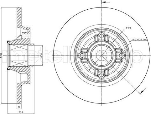 Metelli 23-1395 - Тормозной диск avtokuzovplus.com.ua