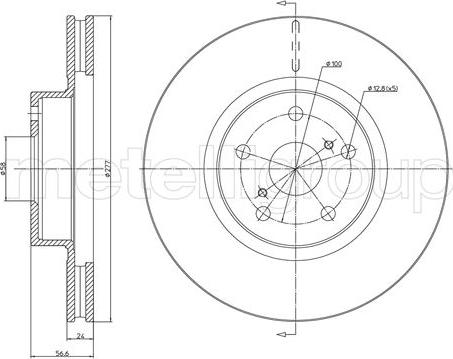 Metelli 23-1461C - Тормозной диск avtokuzovplus.com.ua