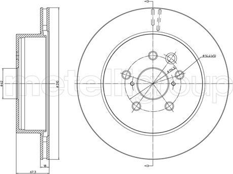 Metelli 23-1541C - Тормозной диск avtokuzovplus.com.ua