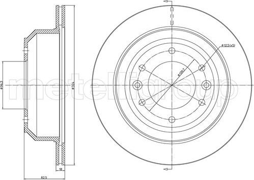 Metelli 23-1556 - Тормозной диск avtokuzovplus.com.ua