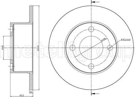 Metelli 23-1670C - Тормозной диск avtokuzovplus.com.ua