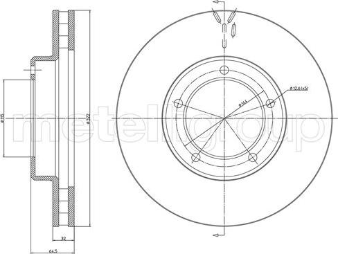 Blue Print ADT343306 - Гальмівний диск autocars.com.ua