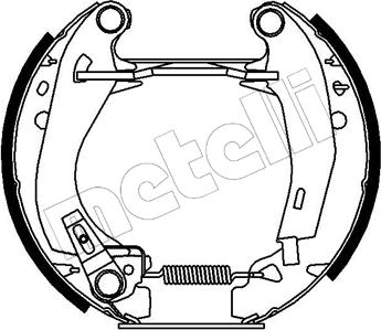 Metelli 51-0010 - Комплект гальм, барабанний механізм autocars.com.ua