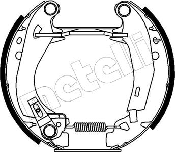 Metelli 51-0011 - Комплект гальм, барабанний механізм autocars.com.ua