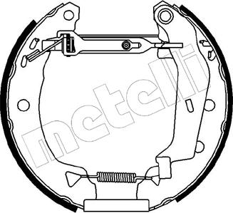 Metelli 51-0016 - Комплект тормозных колодок, барабанные autodnr.net