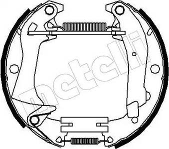 Metelli 510018 - Комплект тормозных колодок, барабанные autodnr.net