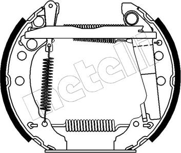 Metelli 51-0031 - Комплект тормозных колодок, барабанные avtokuzovplus.com.ua